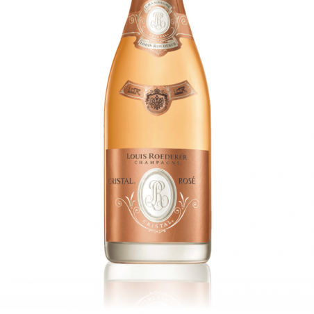 Champagne Cristal de Roederer Rosé 2012 - Coffret Luxe - étiquette