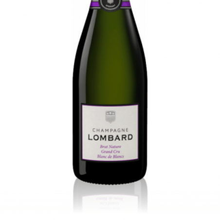 Magnum Champagne Lombard Brut Nature Grand Cru Blanc de Blancs - étiquette